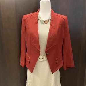 Women's Cinnamon Color Blazer with Cream Color Dress. Size 8, White House BM.EUC